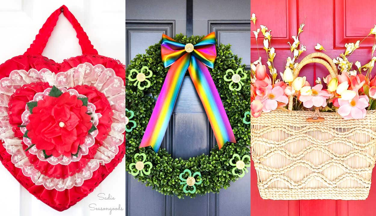 upcycled wreath ideas for the whole year