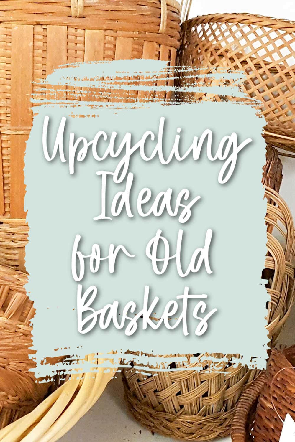 thrift store crafts with wicker baskets