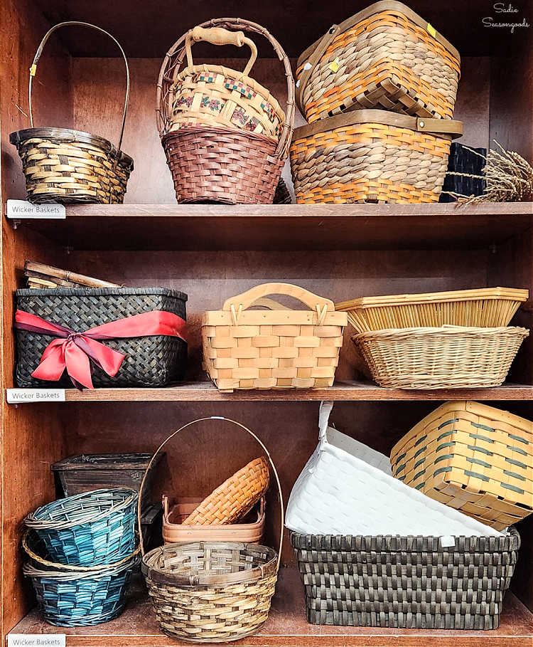 upcycled crafts with thrift store baskets