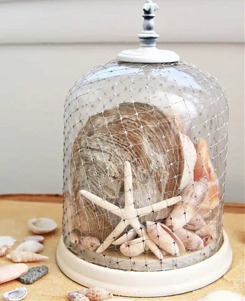 coastal cloche with recycled netting