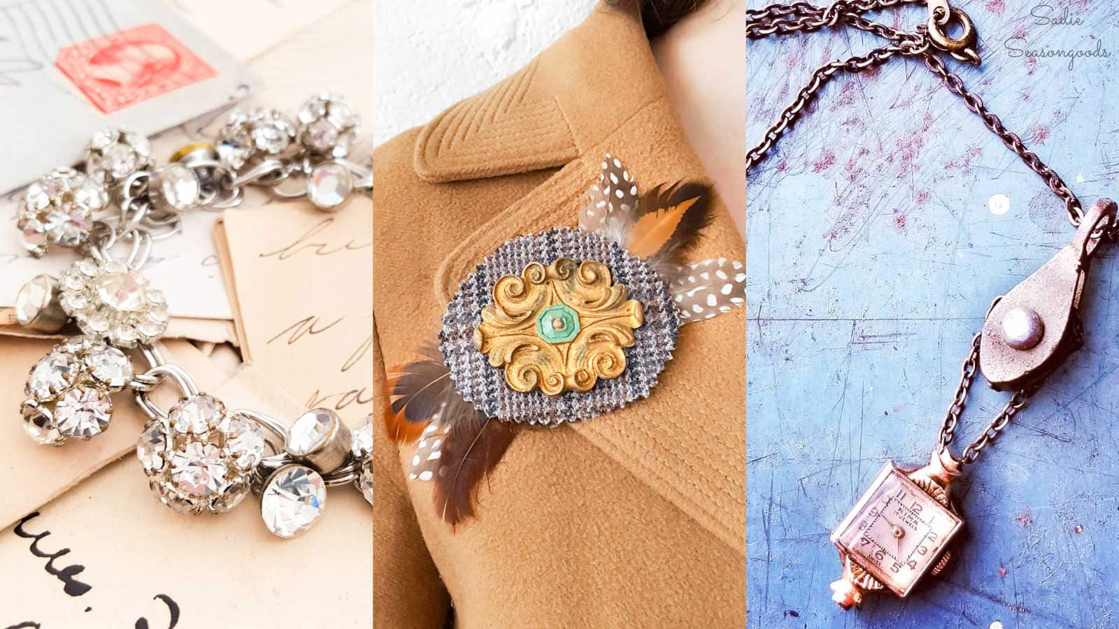 DIY Accessories to Upgrade Your Style Easy Handmade Fashion Ideas 11 Upcycled jewelry made from old accessories.