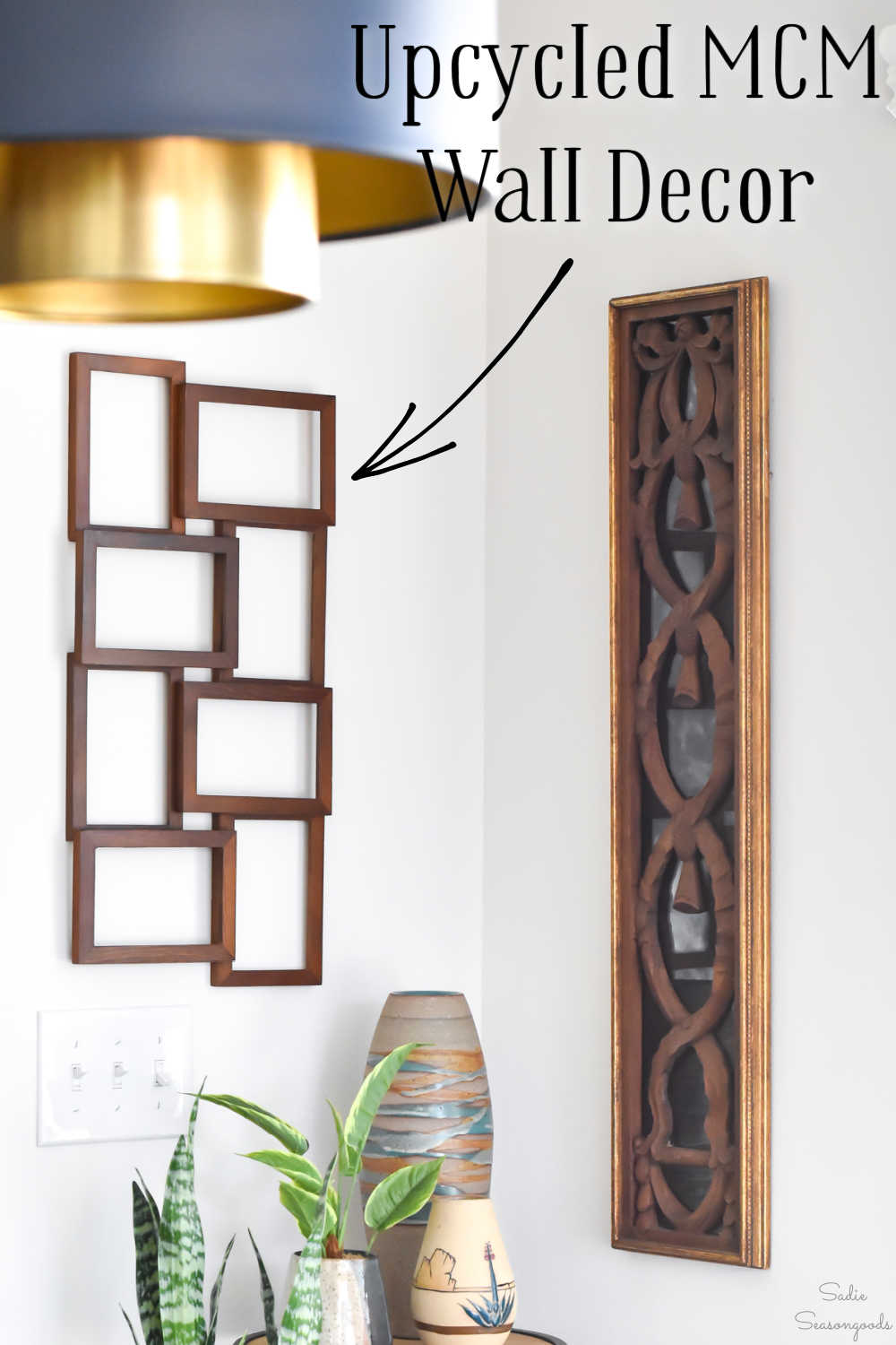 diy mid-century modern wall decor from a picture frame