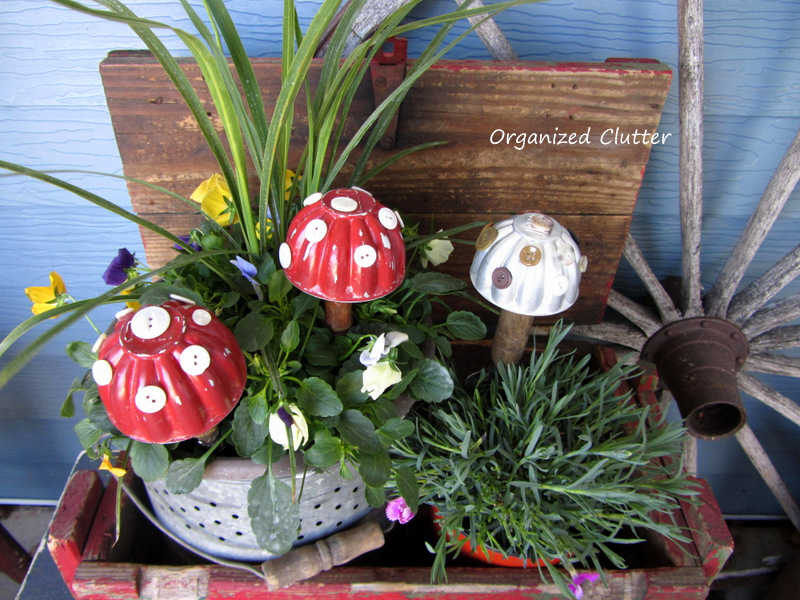 diy toadstools from vintage jello molds