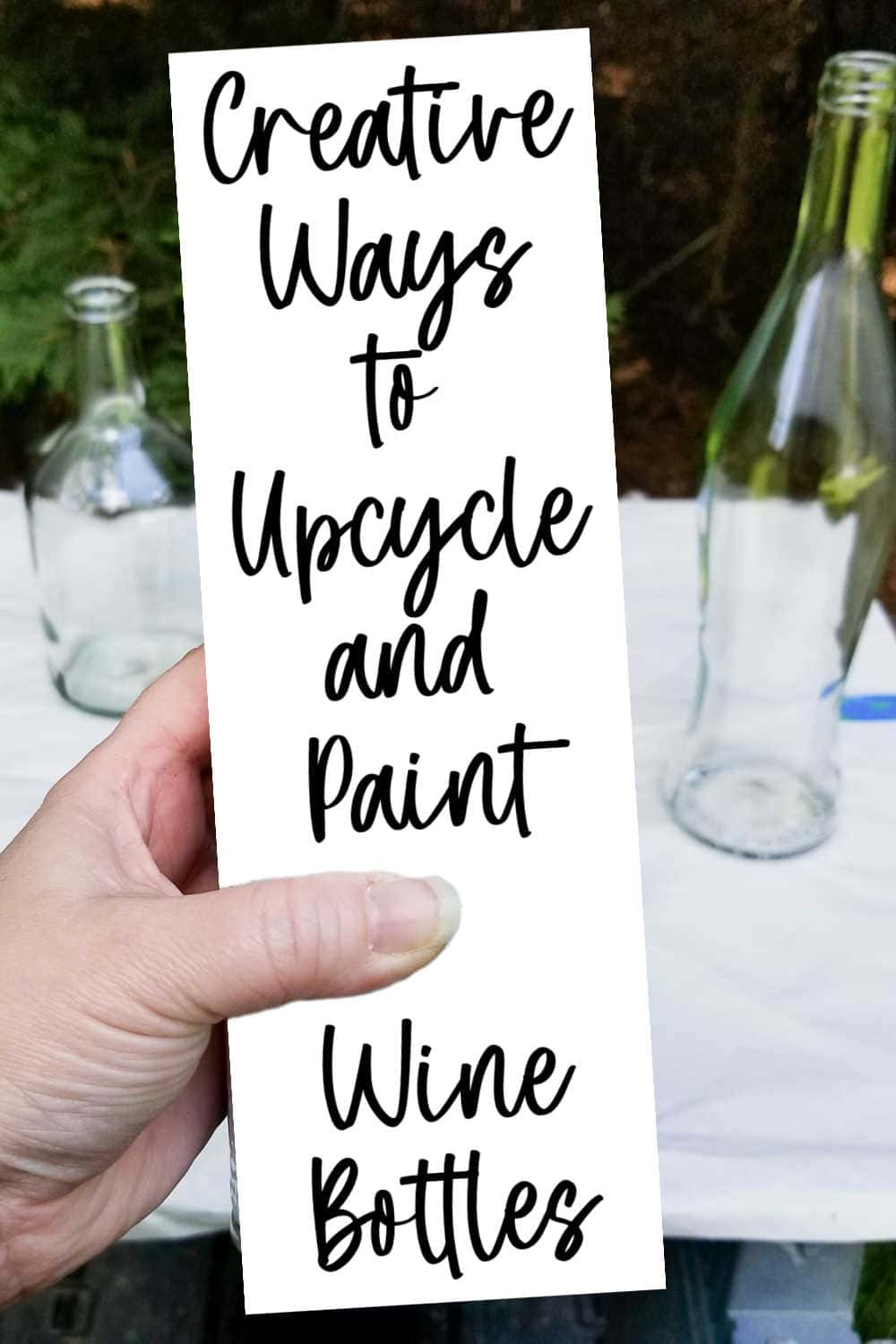 recycle ideas for painted wine bottles