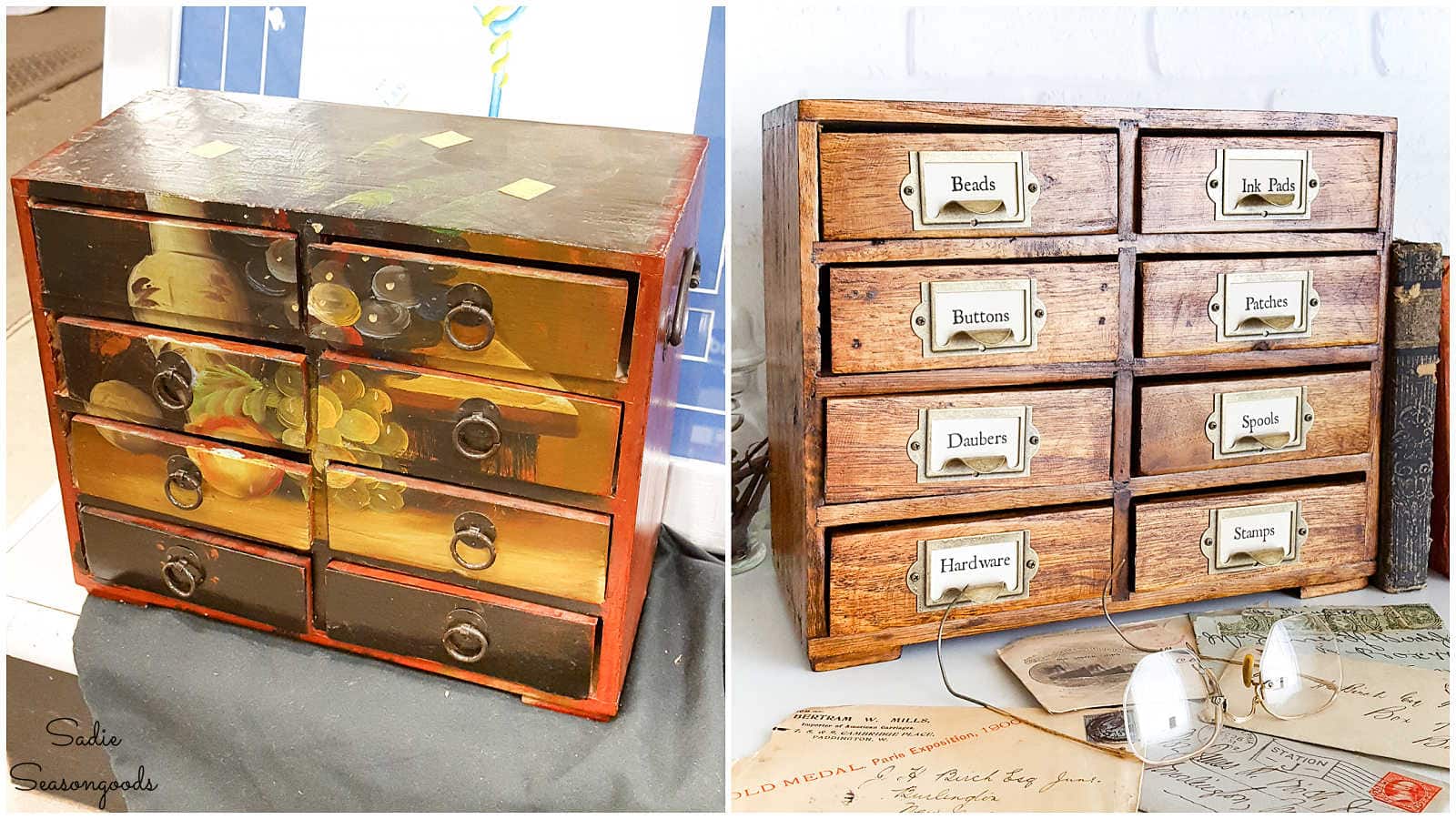 diy mini library card catalog