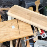 cutting boards at a thrift store