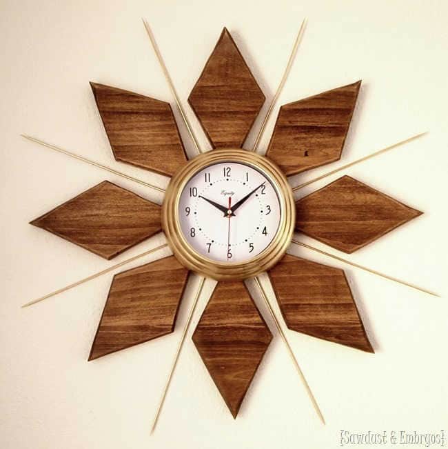 how to make a starburst wall clock