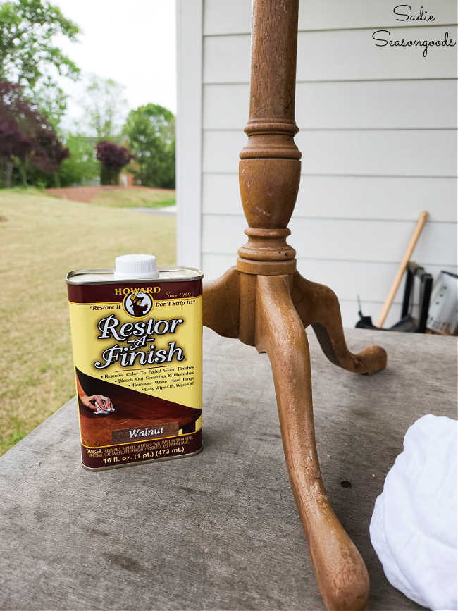 using restor a finish in walnut on a small table