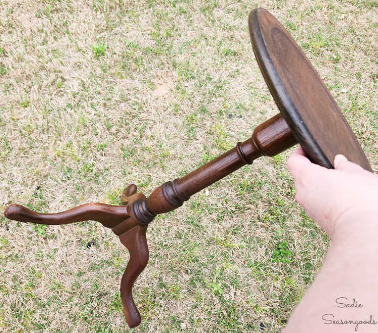 upcycling a small side table