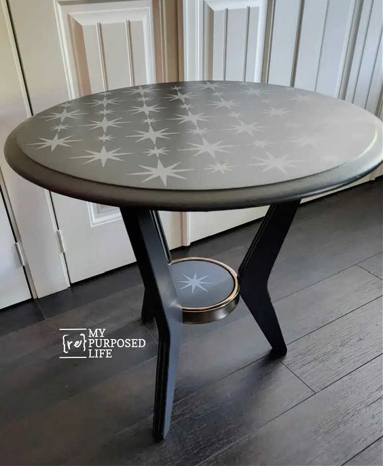 three legged side table