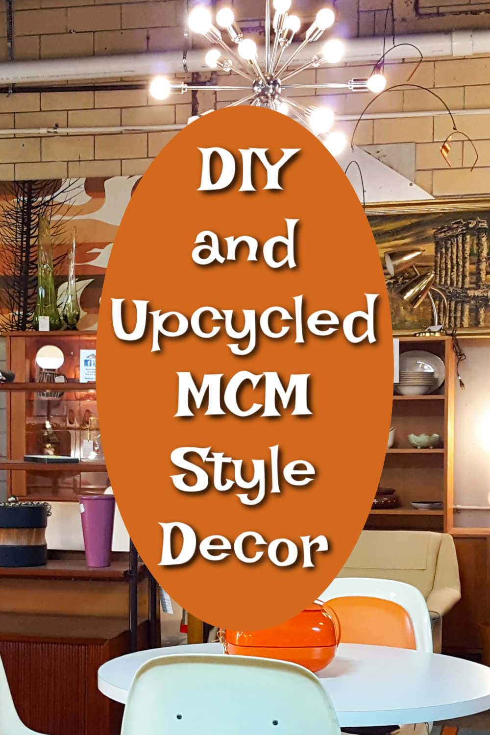 mid-century modern decor from thrifted finds