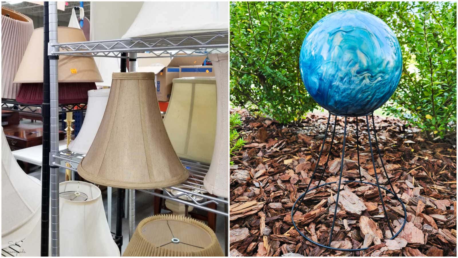 diy gazing ball stand