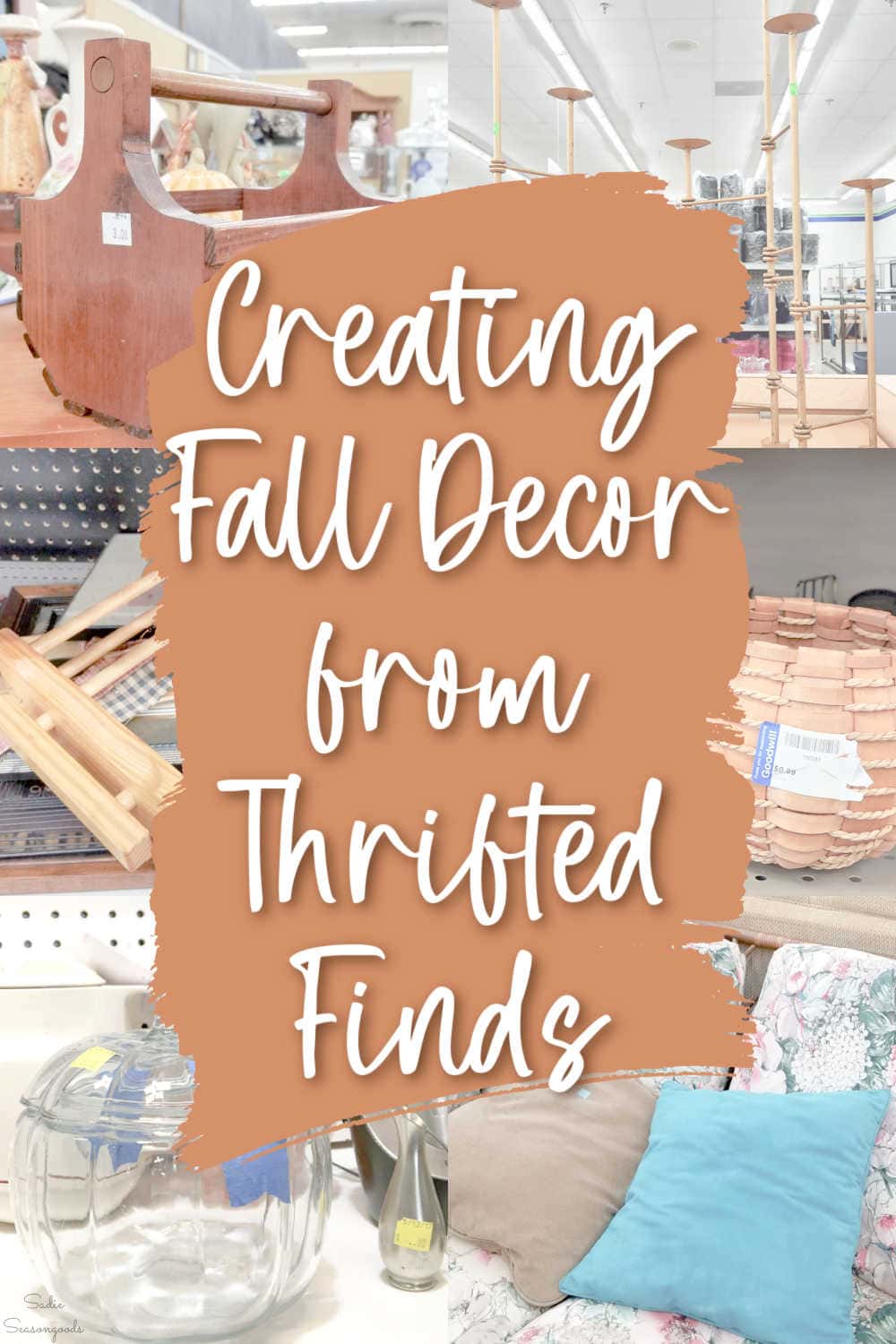 how to create fall decor using things you find at thrift stores