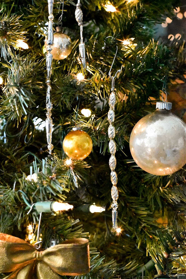 mercury glass bead ornaments