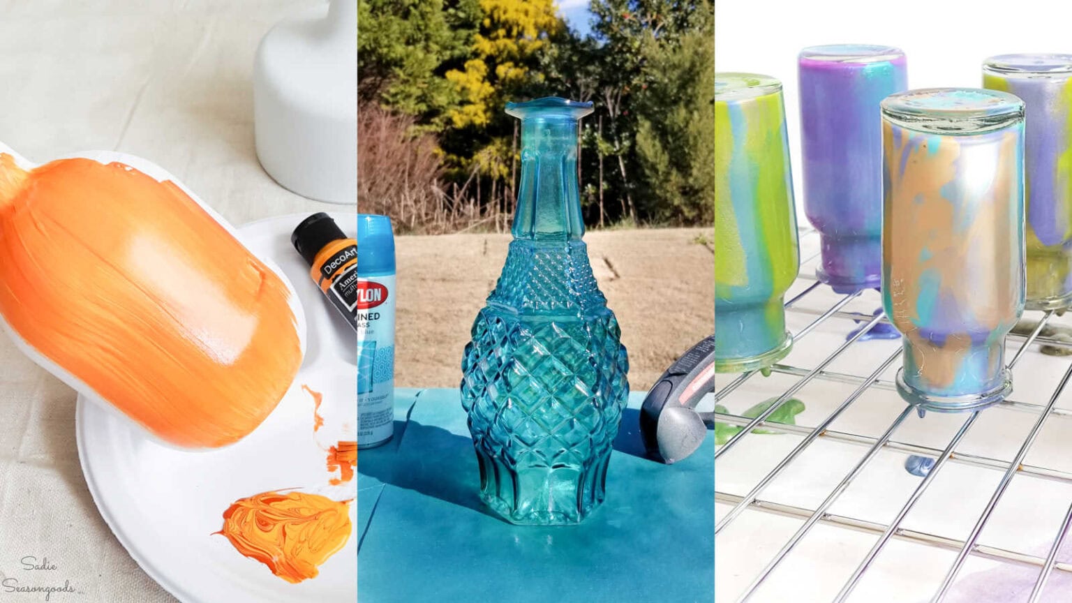 Glass Painting Ideas and Techniques for Your Thrift Store Finds