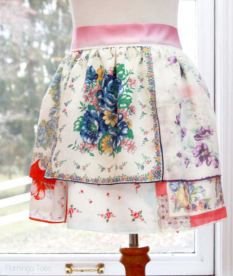 diy apron made of handkerchiefs
