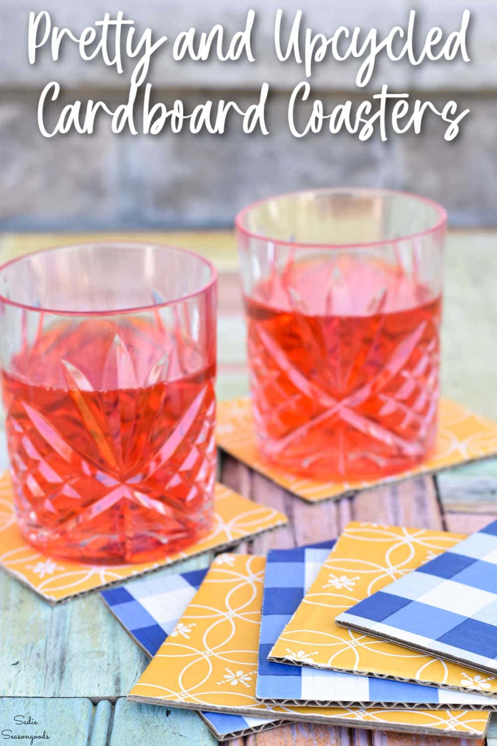 cardboard coasters from cardboard boxes