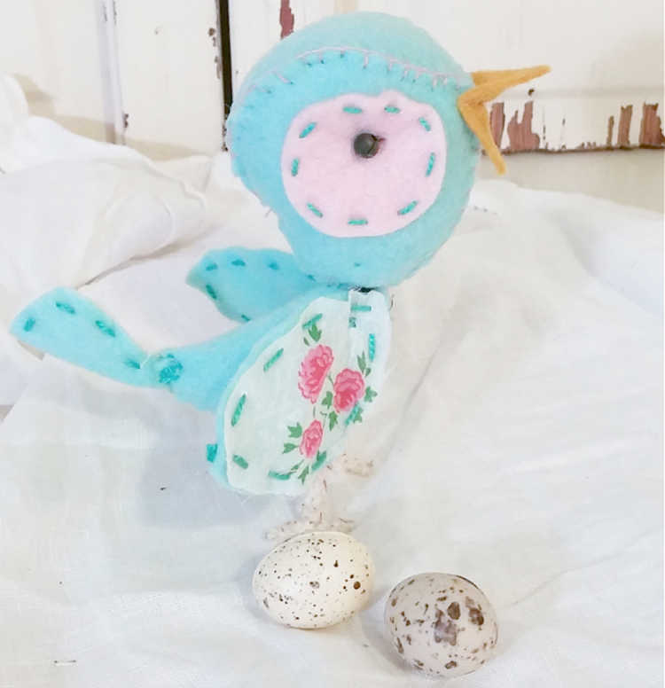 fabric bird craft