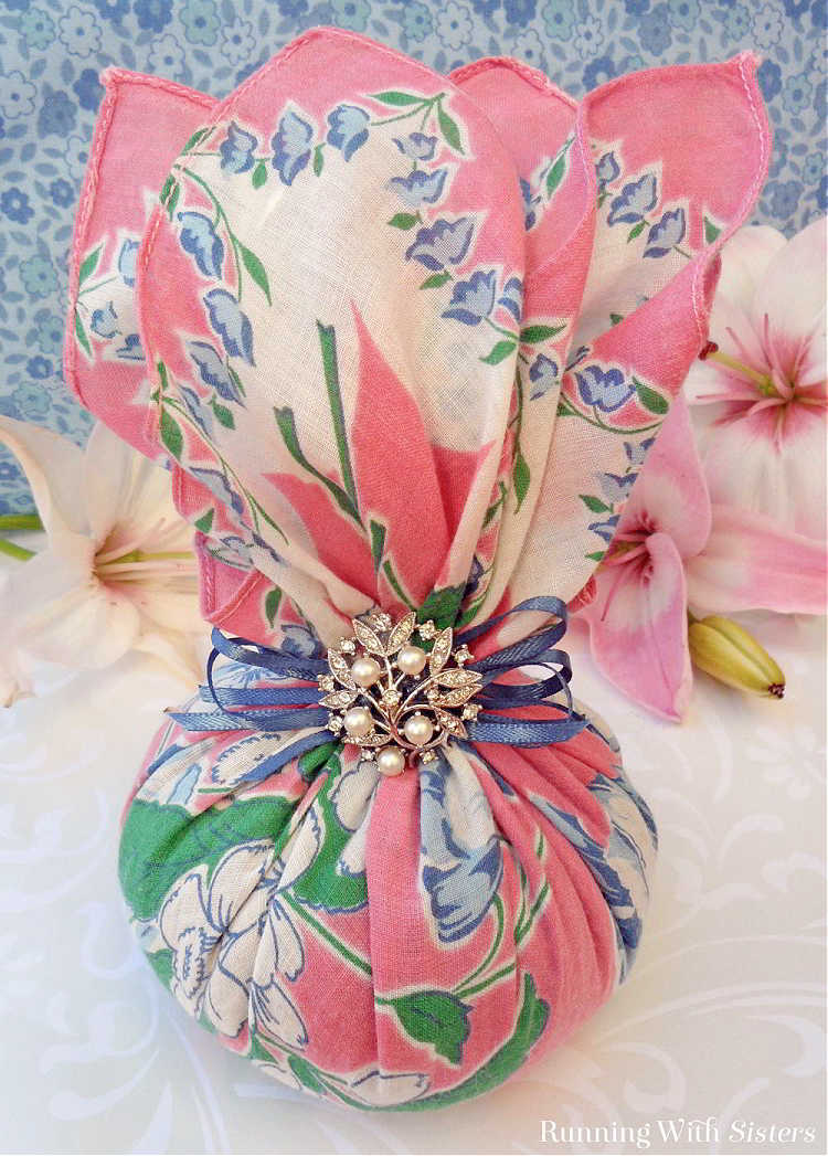 sachets made from handkerchiefs