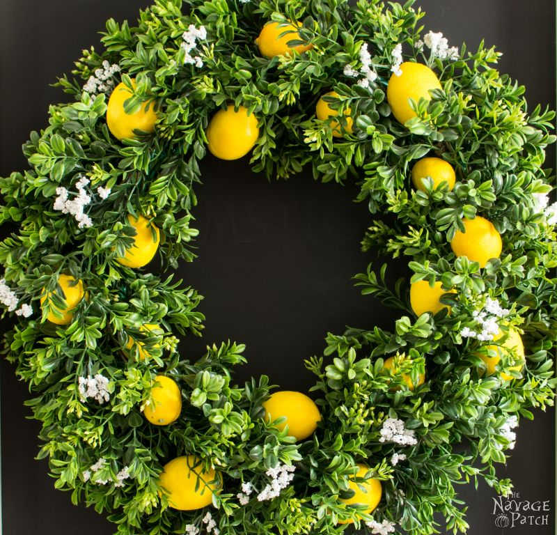 lemon wreath for summer