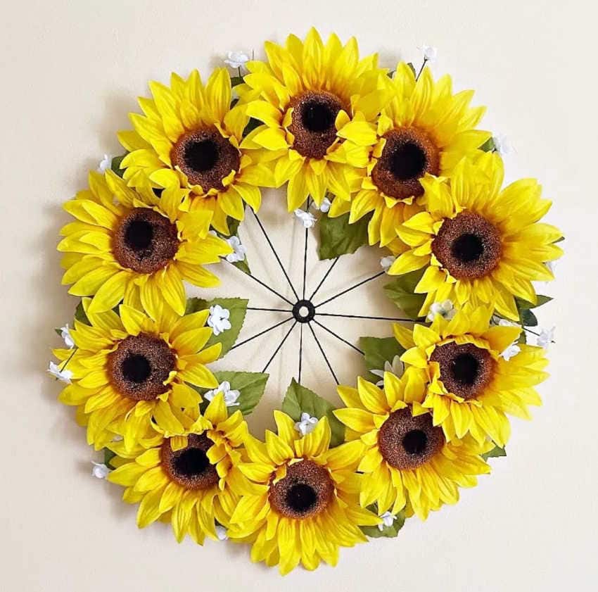 sunflower wreath for summer