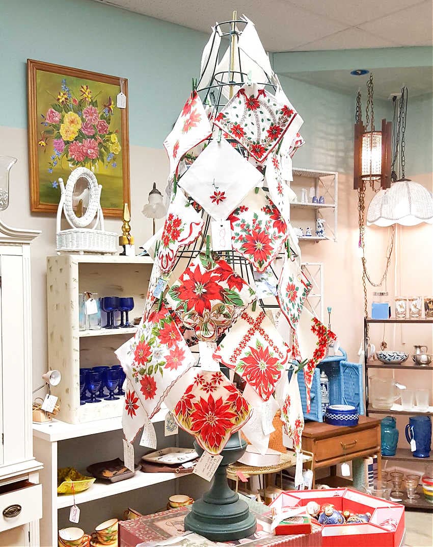 christmas handkerchief display