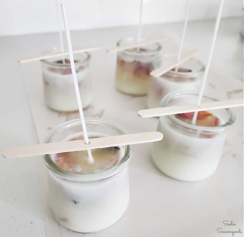 diy rose candles