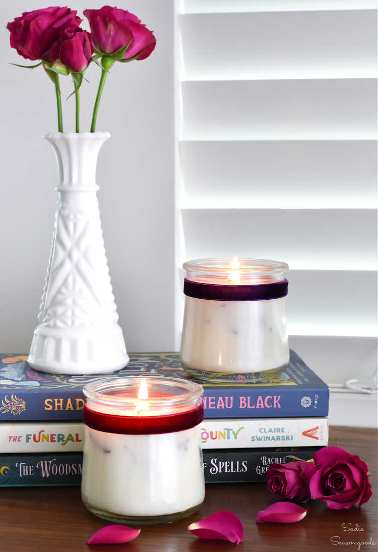 simple rose candle craft