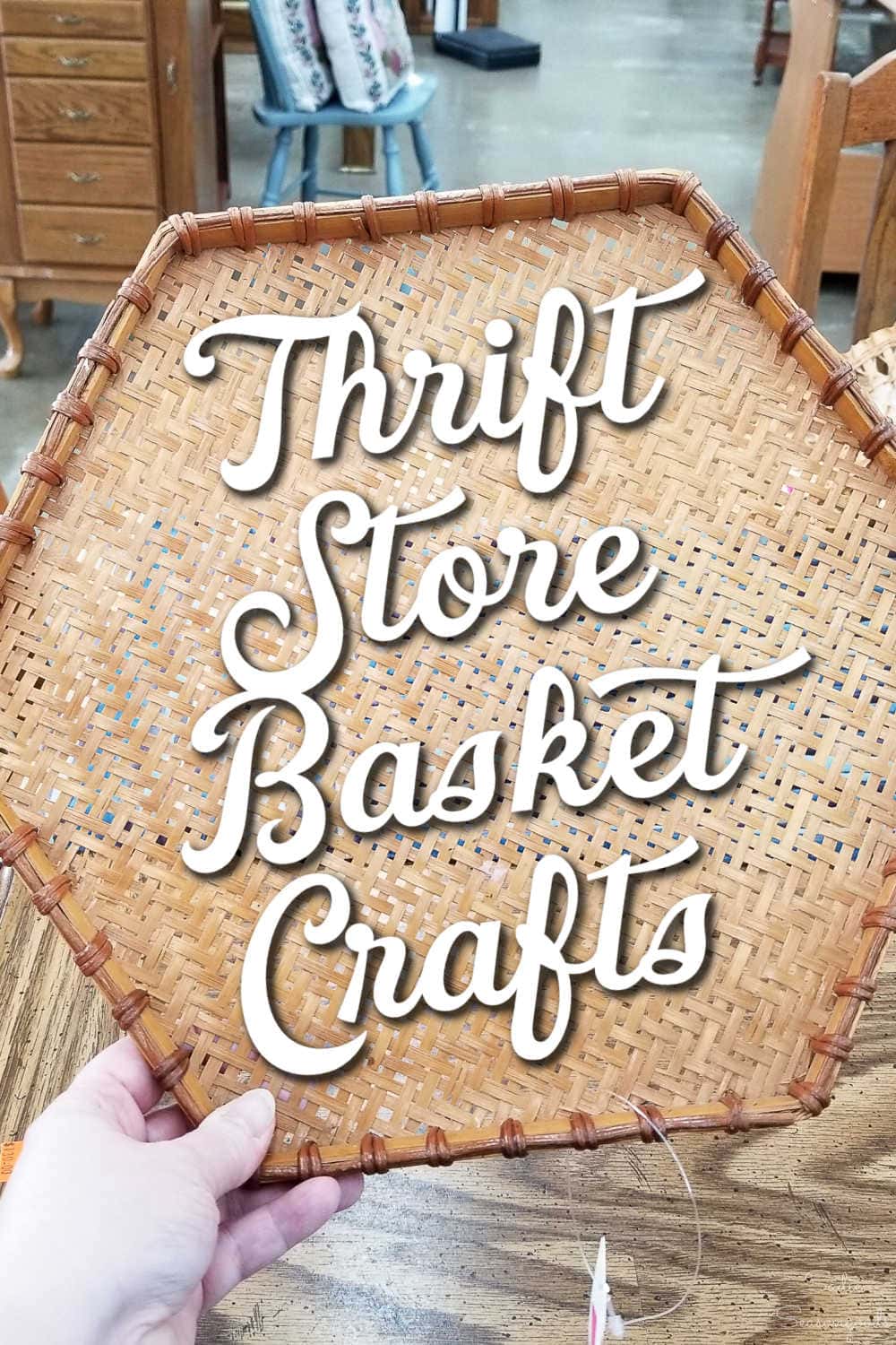 thrift store crafts with baskets
