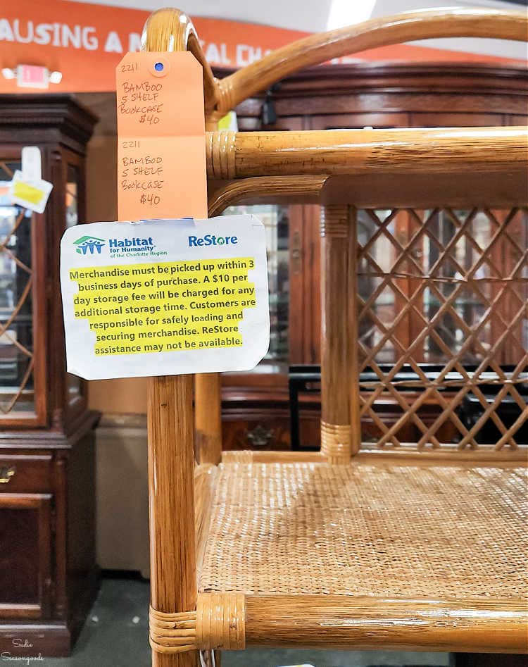 bamboo furniture from a thrift store