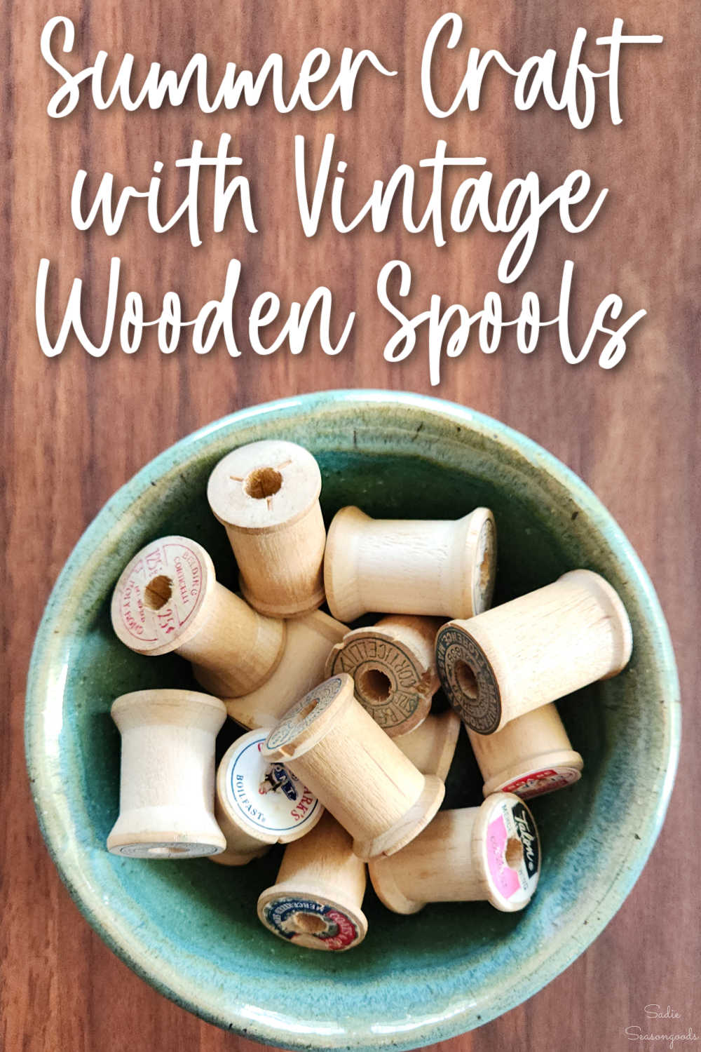 how to make a summer garland with spools
