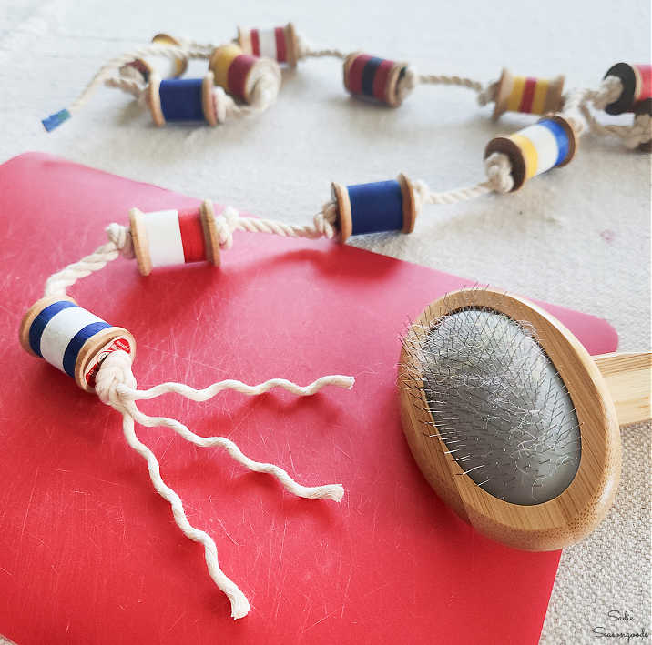 finishing the ends of a nautical garland