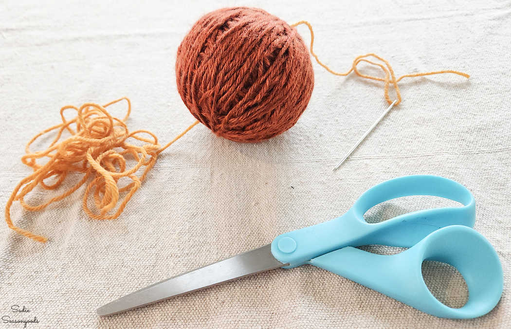 crafting with yarn balls