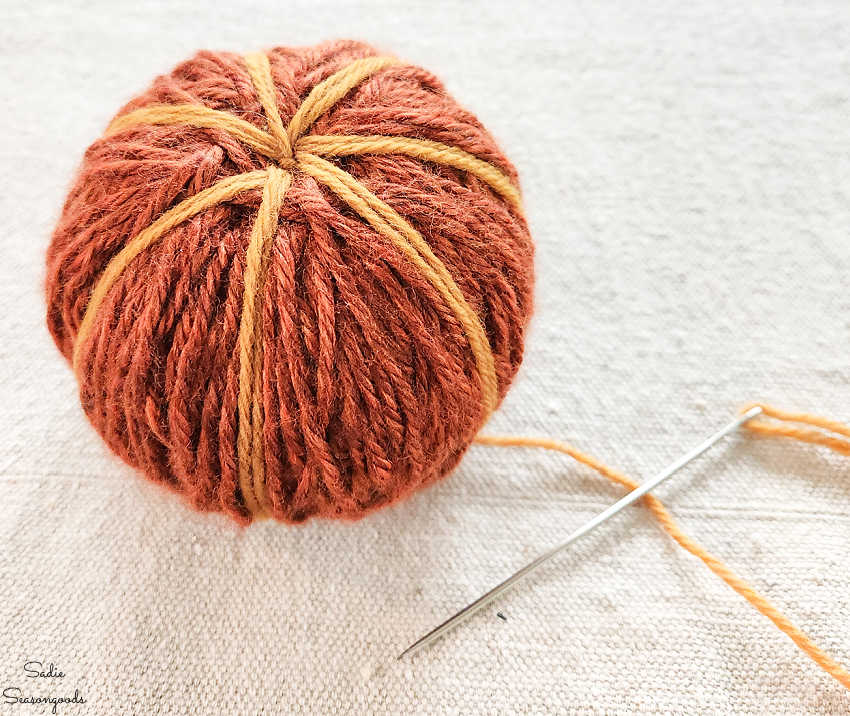 yarn ball craft idea for autumn