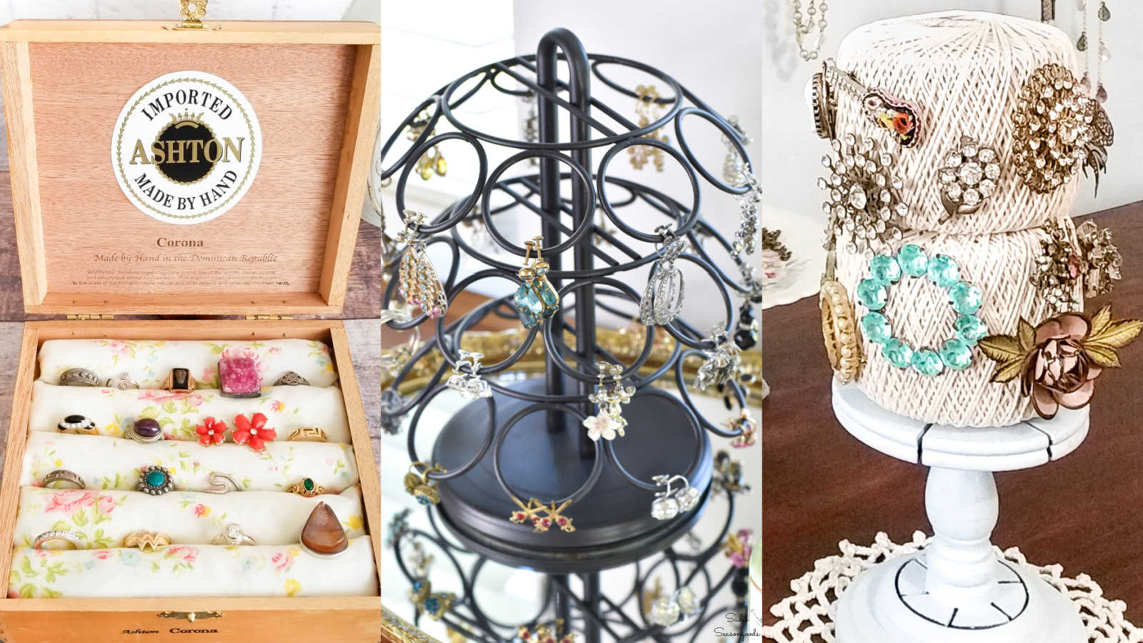upcycle ideas for jewelry organizers