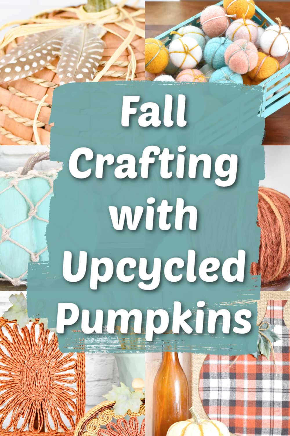 different types of upcycled pumpkins for fall