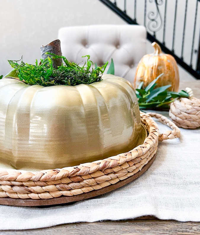 diy pumpkin from a bundt pan