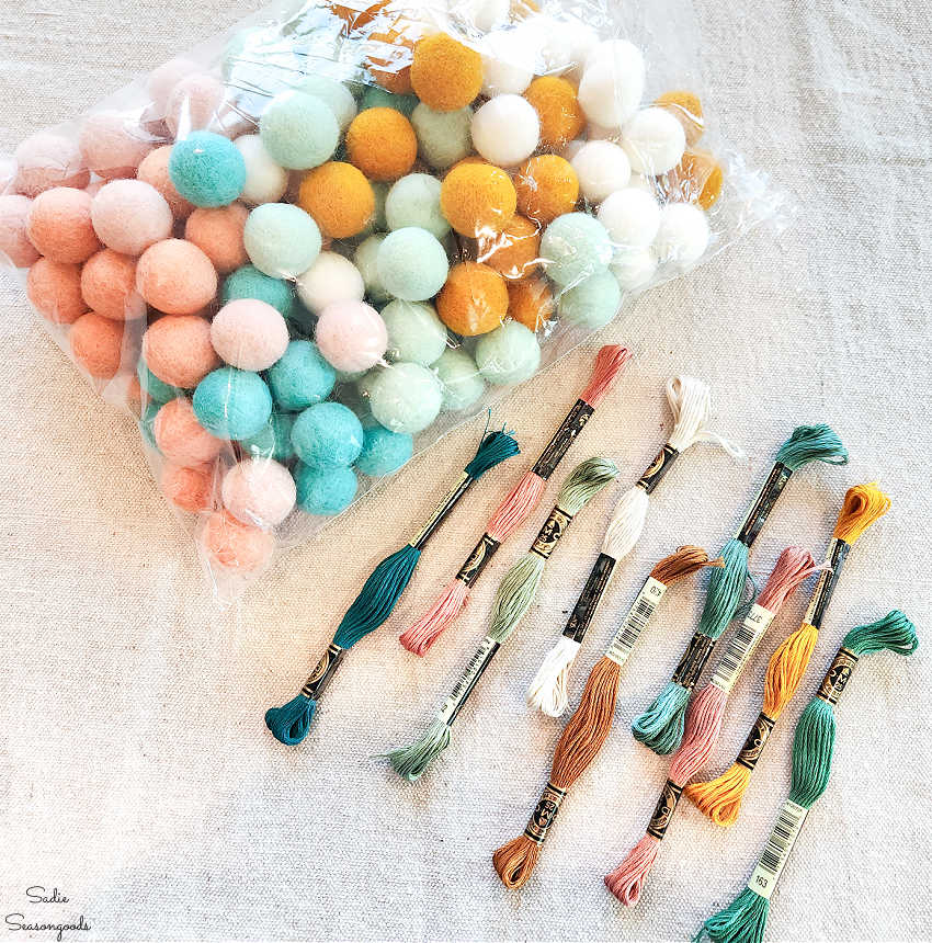 craft supplies for making mini pumpkins