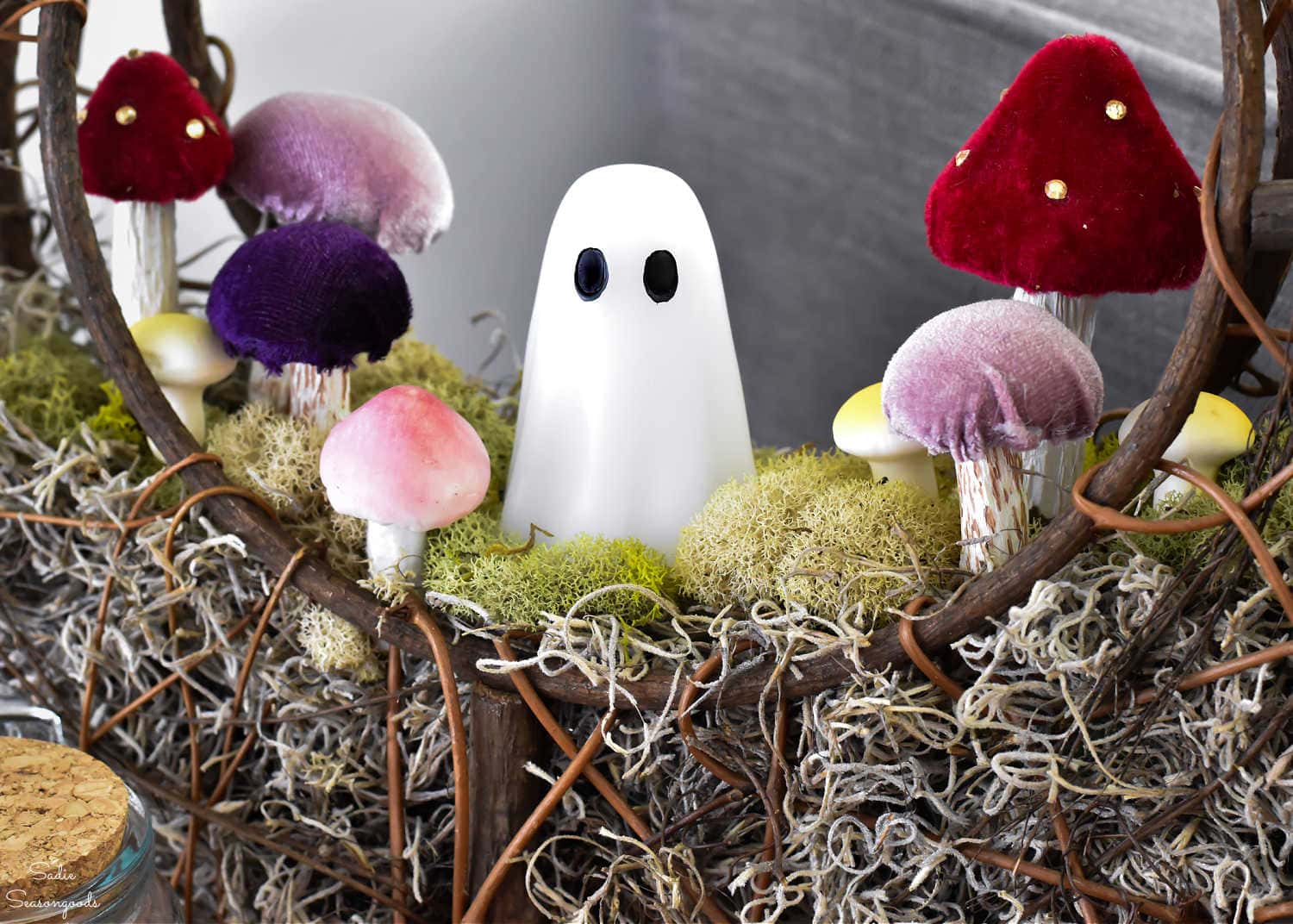 ghost in a mushroom forest