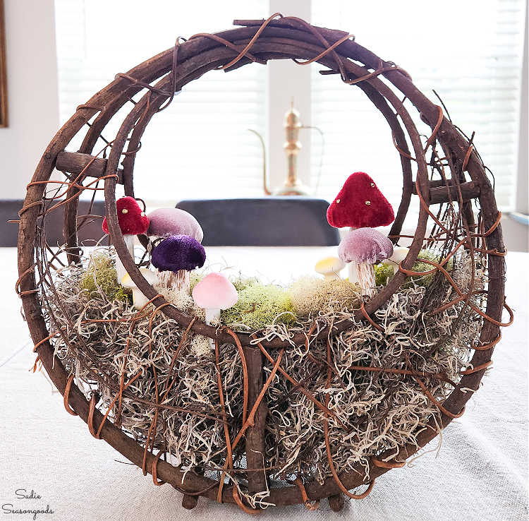 forestcore basket for halloween decorations