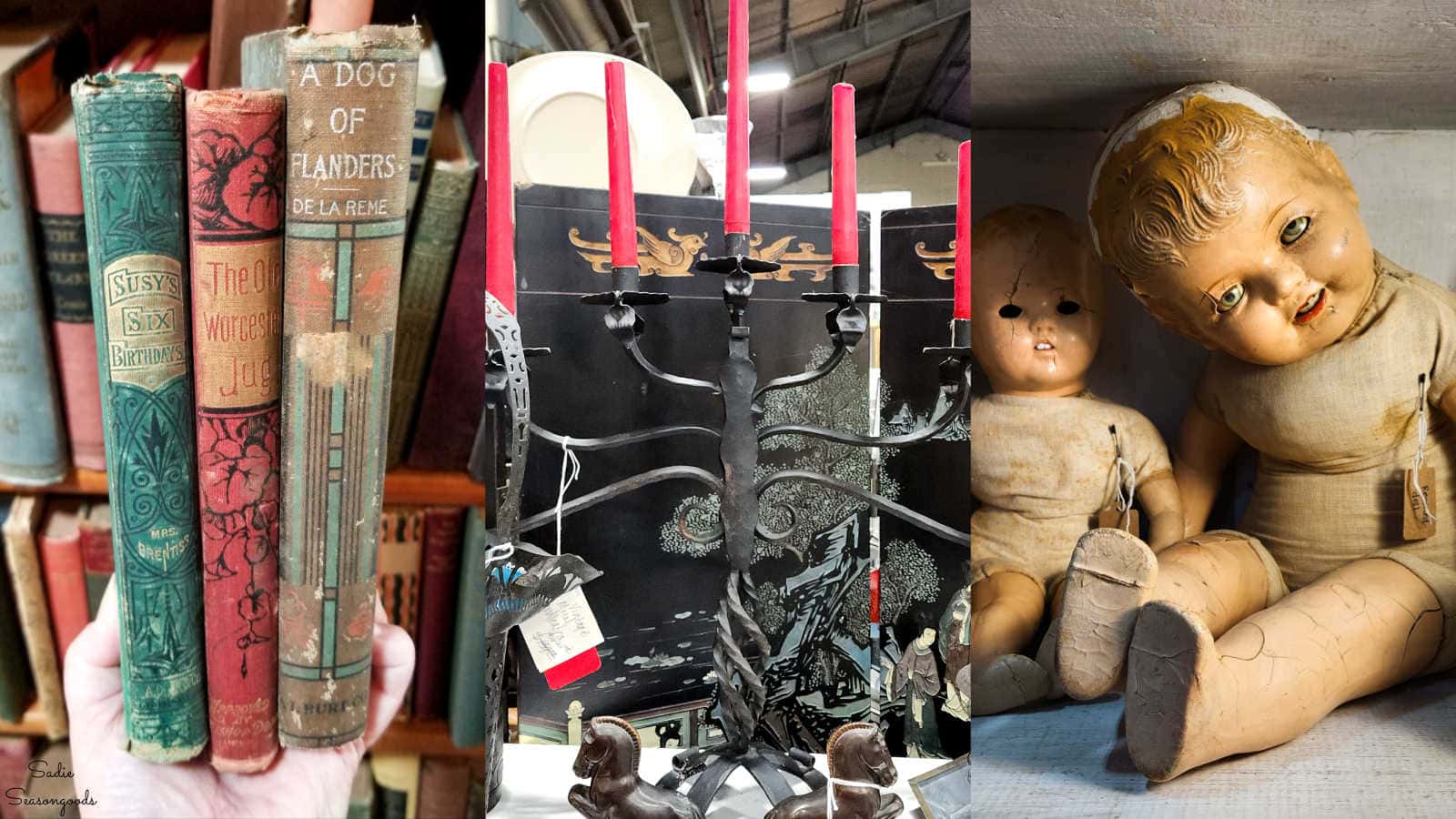 decorating for halloween with antiques