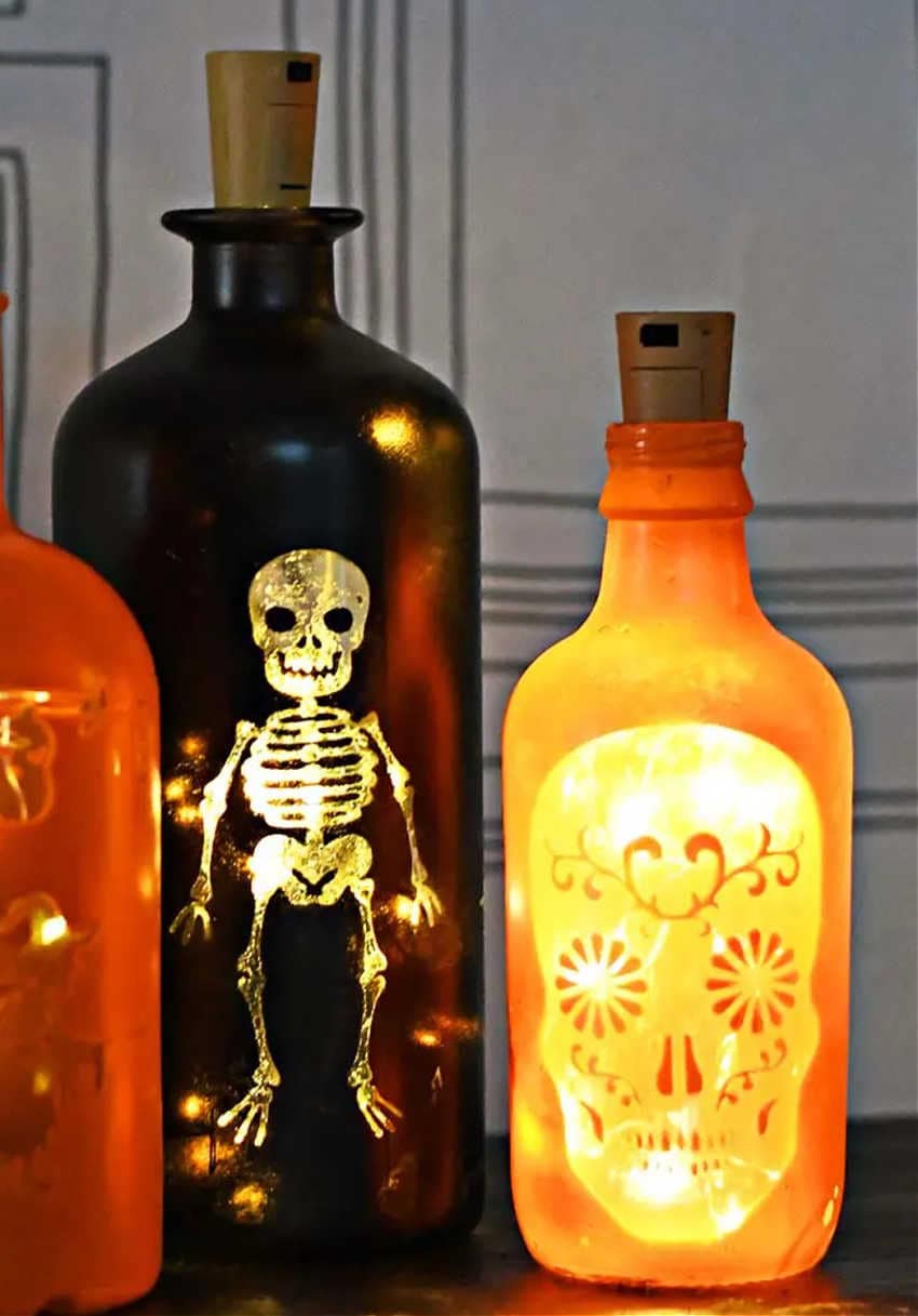 bottle lights for halloween