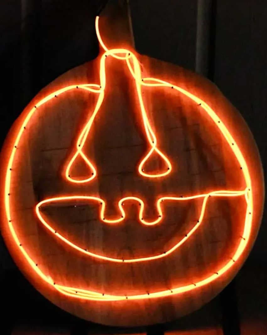light up halloween decorations that look like a neon sign