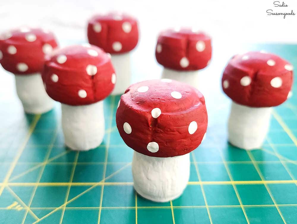 mushrooms from champagne corks