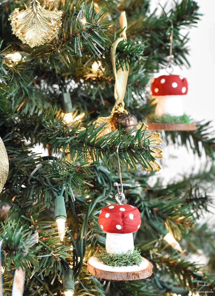 diy mushroom christmas ornaments