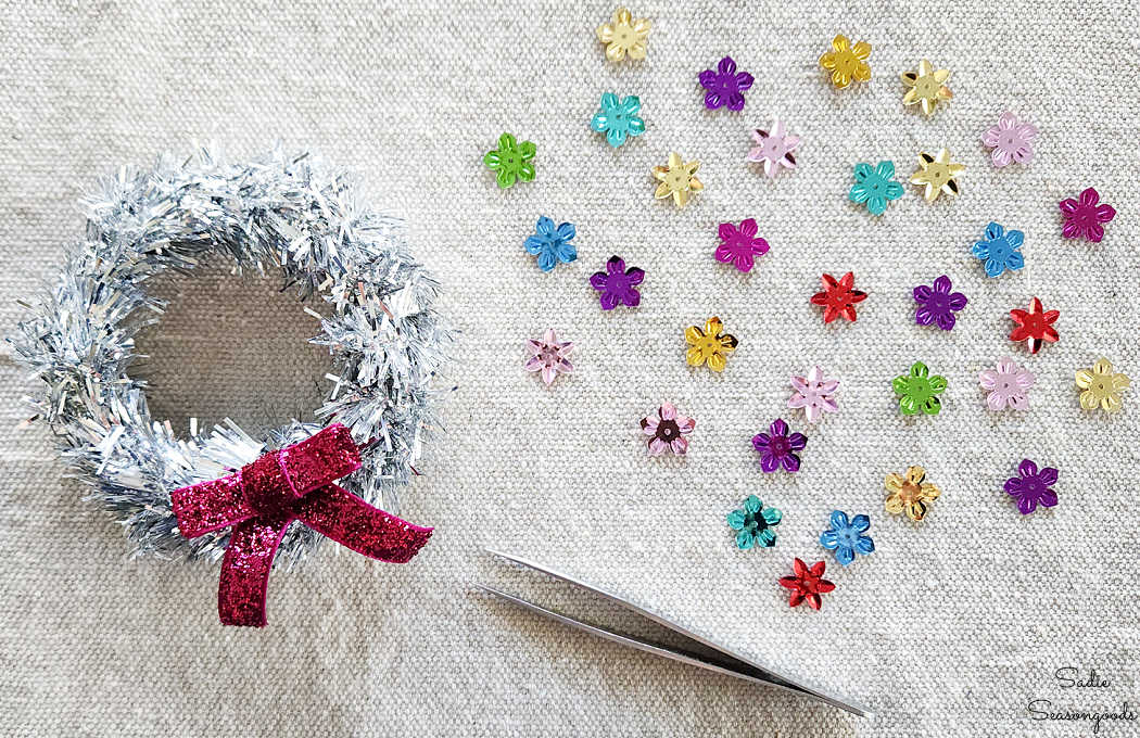 ornament craft with sequins