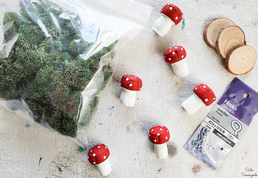 diy mushroom ornaments