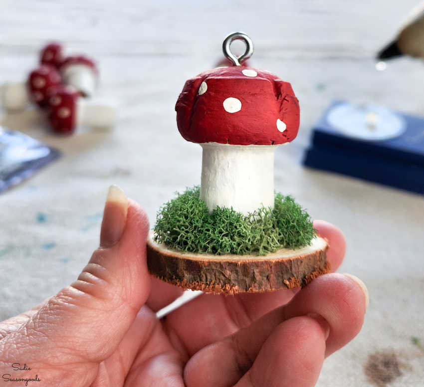 woodland ornaments from champagne corks