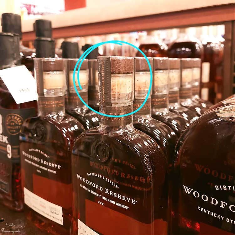 bar top corks in bottles of bourbon