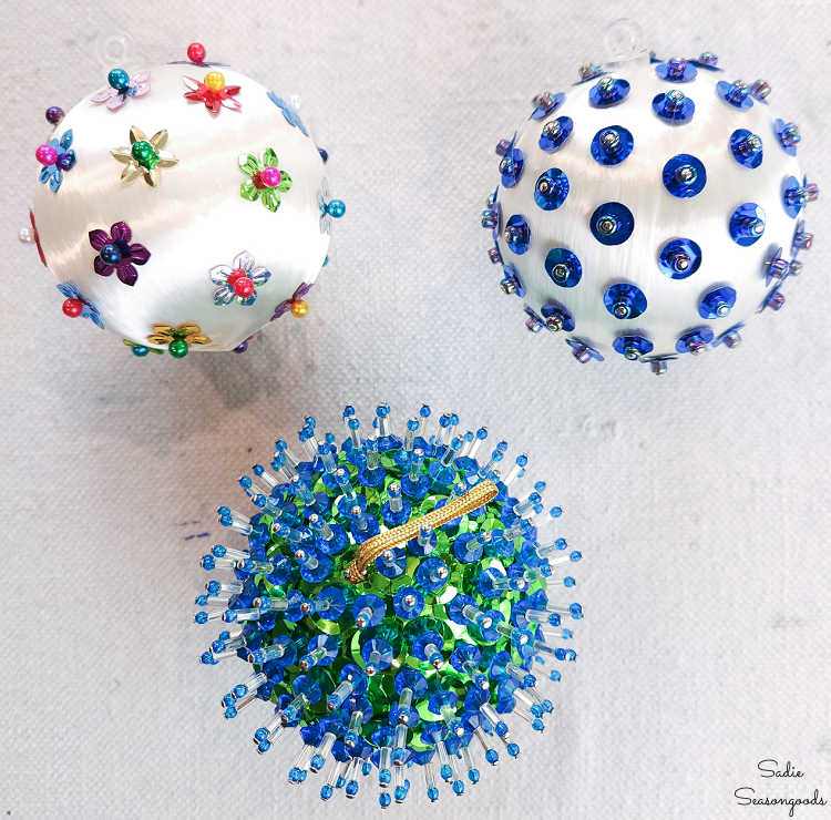 how to make vintage beaded christmas ornaments